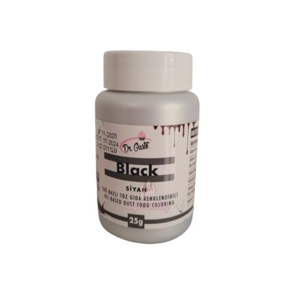 Colorant pudra pt Ciocolata (Liposolubil)-25 gr-Negru/Black-Dr Gusto - Anyta Cooking