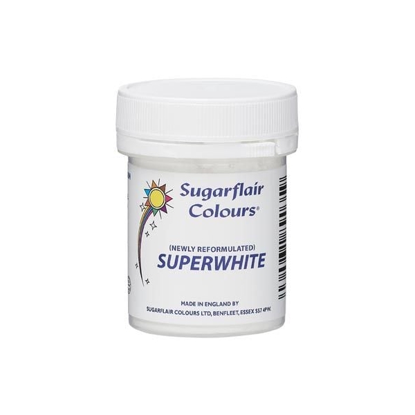 Colorant pudra- SUPERWHITE - 20 G - Sugarflair - Anyta Cooking