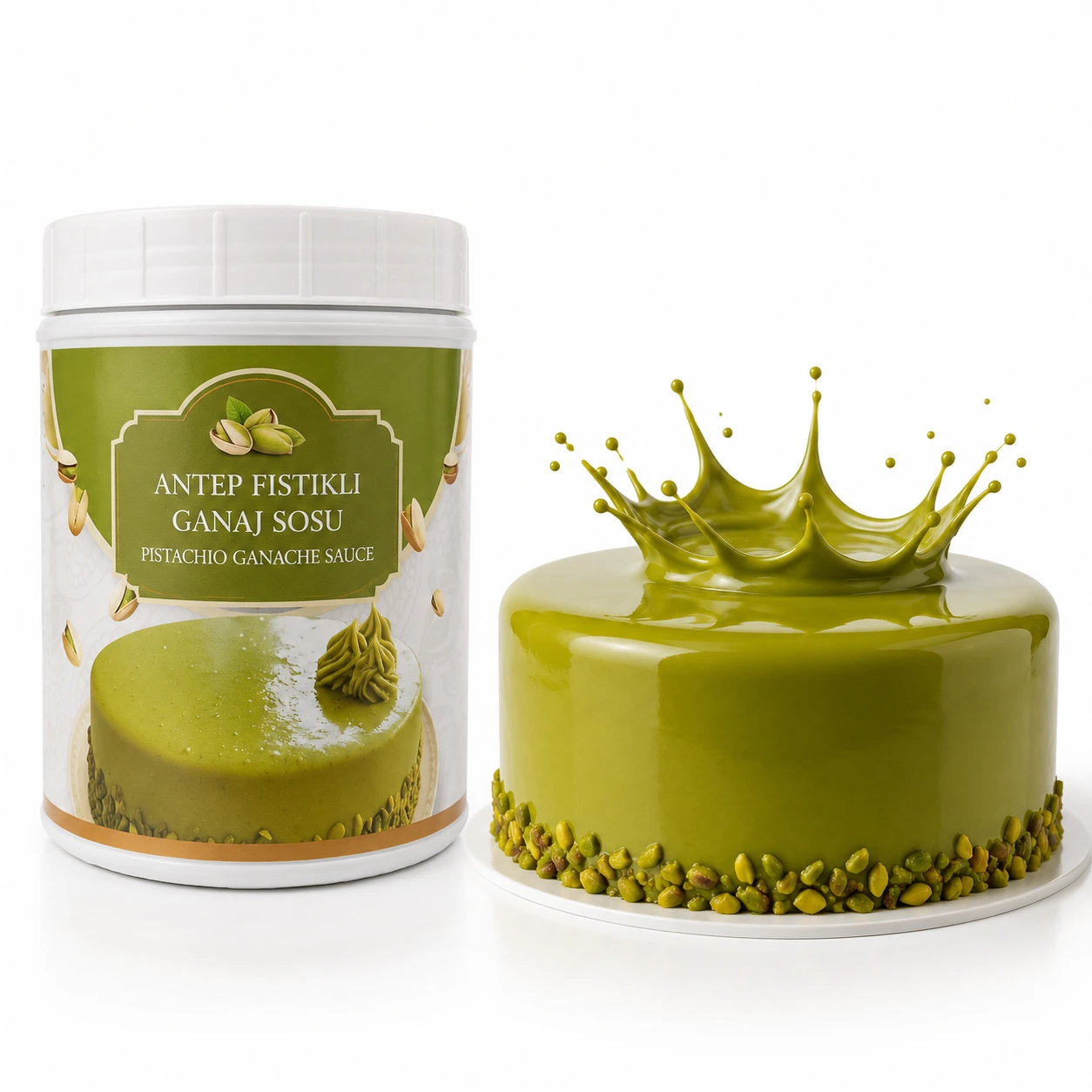 Crema Ganache Premium - FISTIC - (gata de utilizare) - 1kg-  Anyta Cooking 