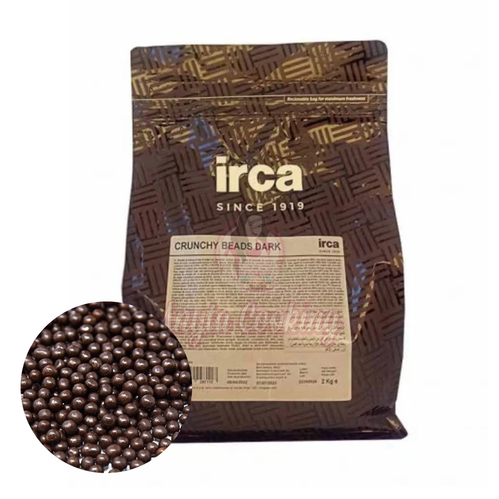 Perle crocante invelite in ciocolata neagra - 2kg - Crunchy Beads Dark Irca