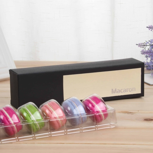 Cutie pentru 6 Macarons + PVC -Maro Deschis-23x6x4.5 cm-Anyta Cooking - Anyta Cooking