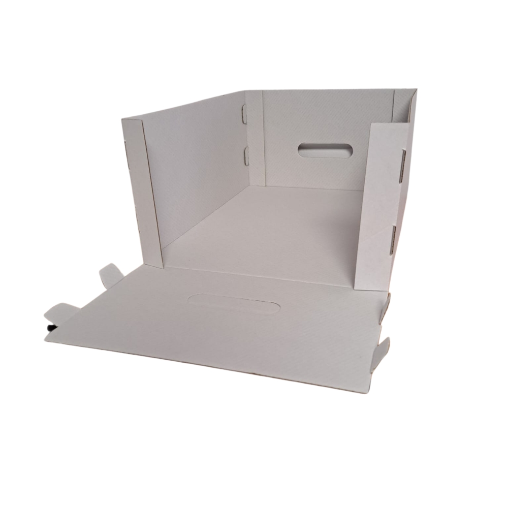 Cutie tort ALBA cu capac dantelat - 30x30x20 cm - Anyta Cooking