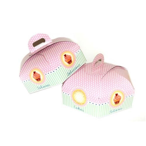 Cutie Tort Roz / Verde pal - 34 CM cu inaltime aprox 8 CM - Anyta Cooking	