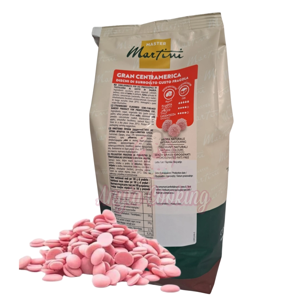 Cuvertura de ciocolata cu aroma de CAPRUNI - 1kg - Centramerica Master Martini