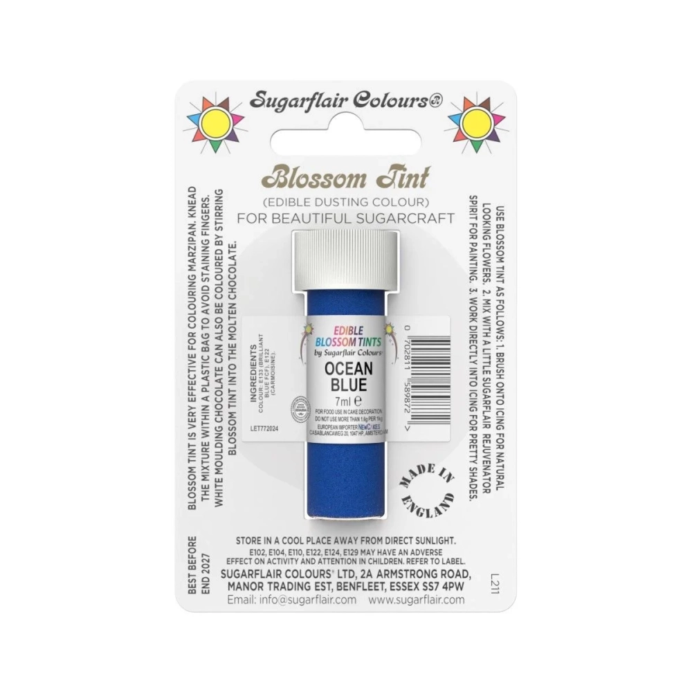 Colorant alimentar pudra - OCEAN BLUE - 7ml - Sugarflair 