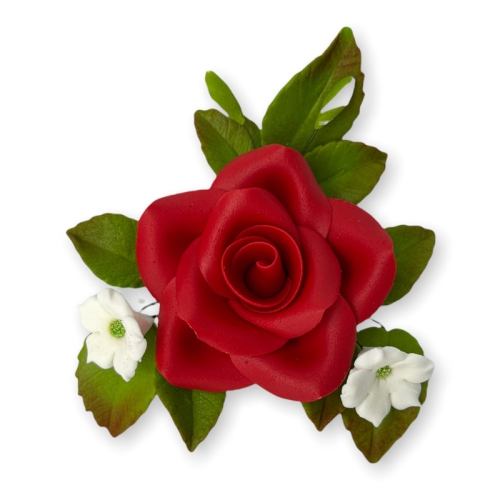   Decor comestibil - &bdquo;Buchet de trandafiri roșu &icirc;nchis Nr. 4" - Anyta Cooking 