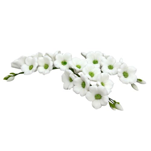   Decor comestibil - &bdquo;Ramură de clopoței albi L=120 mm&rdquo; - Anyta Cooking 