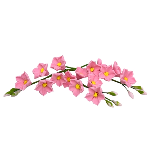   Decor comestibil - &bdquo;Ramură de clopoței roz L=100 mm&rdquo; - Anyta Cooking 