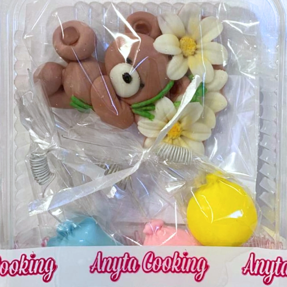 Decor comestibil - "Ursuleț cu baloane" - Anyta Cooking