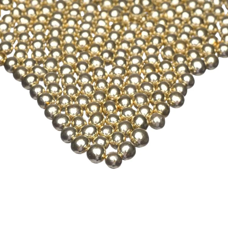 Decor din Ciocolată - Perle Aurii Metalizate - Gold Choco S - 80g - Happy Sprinkles