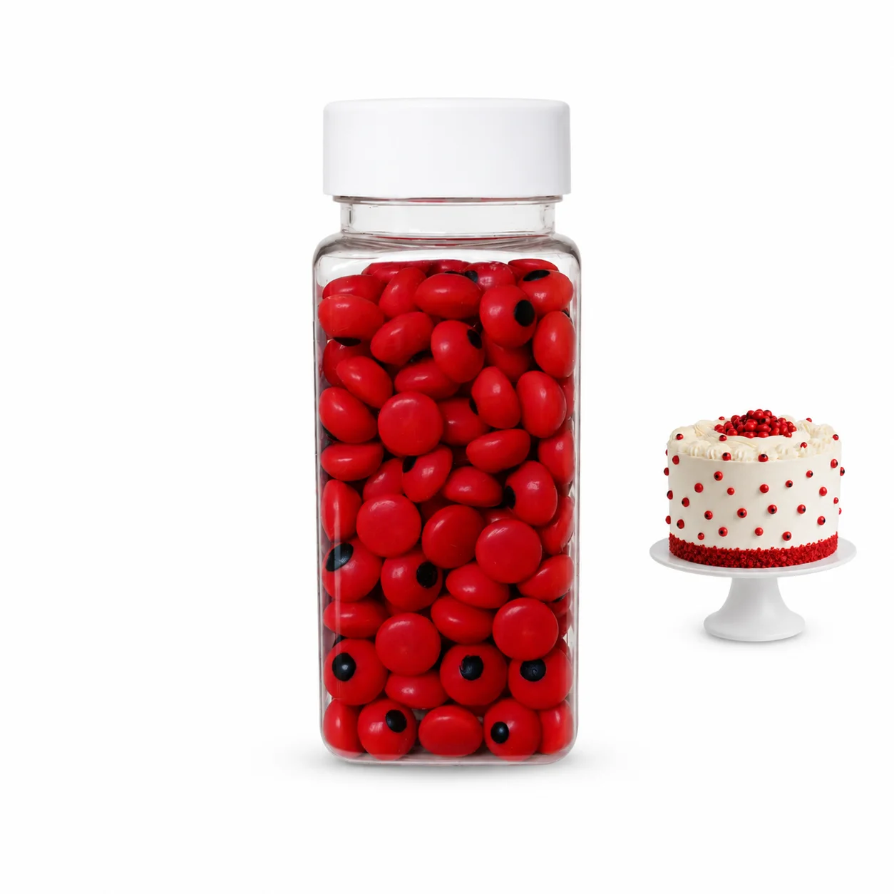 Decor din zahar in forma de ochi Rosu - 100 gr - Dr Gusto