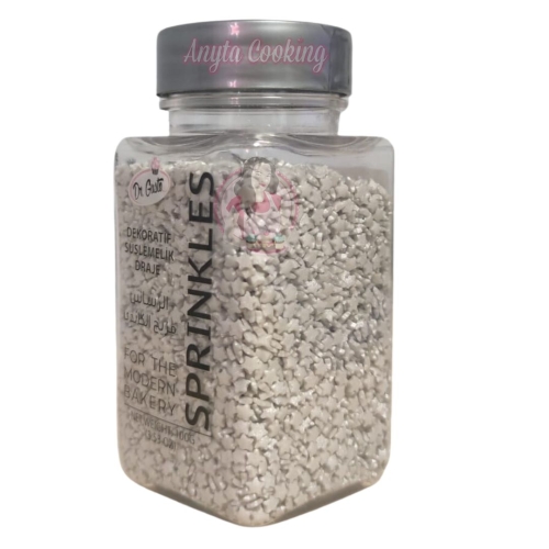 Decor din zahar - Mini Stelute ARGINTIU -100 gr - Dr Gusto