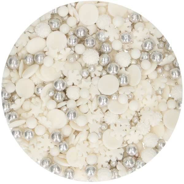 Decor din zahar –Sprinkle Medley Winter – 180 gr – Funcakes - Anyta Cooking