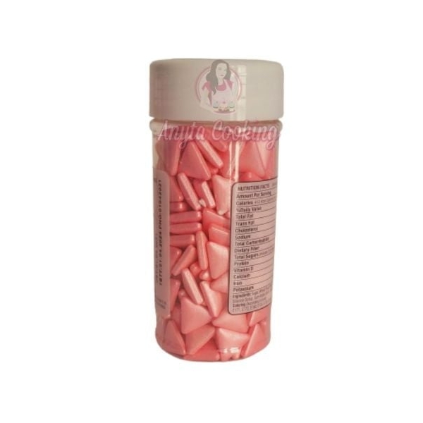 Decor din zahar - Triunghi , Roz / Pembe - 90 gr - Dr Gusto