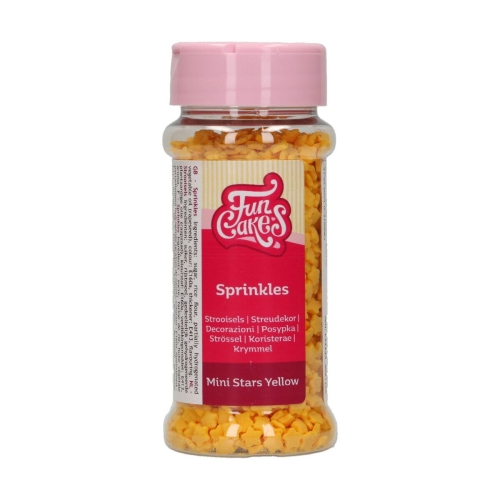 Decoratiune din zahar - MINI STARS YELLOW - 60 GR - Funcakes - Anyta Cooking