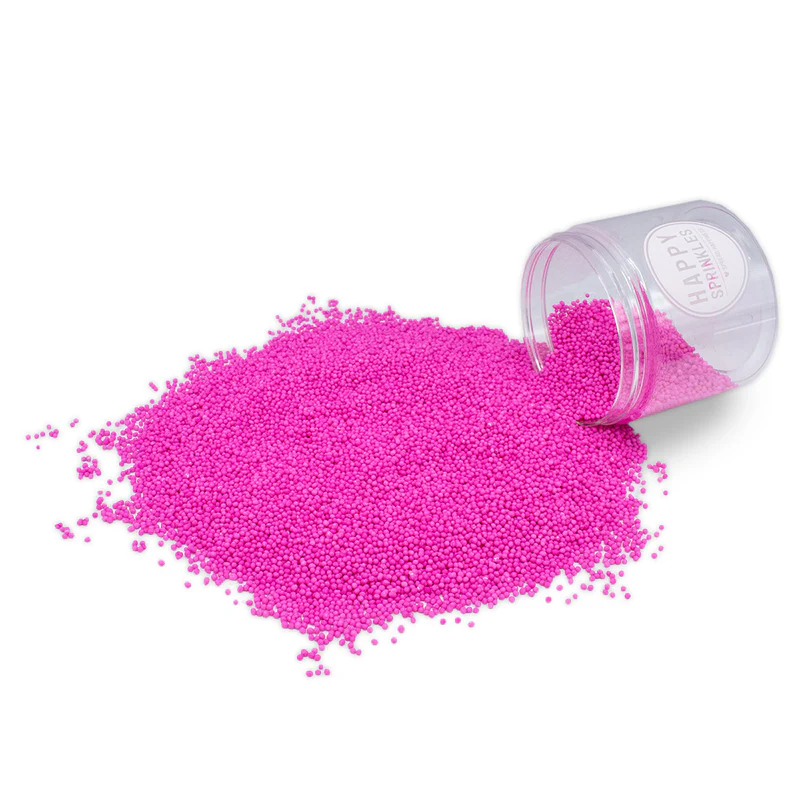 Decoratiuni zahar (sprinkles) - Roz Aprins - Hot Pink  Simplicity - 90g - Happy Sprinkles
