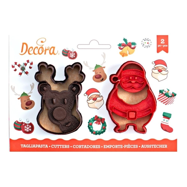 Decupatoare Ren + Mos Craciun - Decora - Anyta Cooking