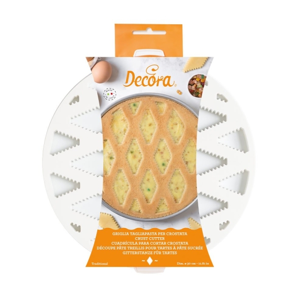 Decupator aluat tarte din plastic - 30 cm - Decora