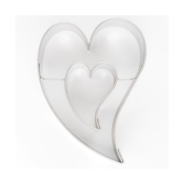 Decupator din inox - INIMIOARA IN INIMA - 7 cm - Cookie Cutters - Anyta Cooking
