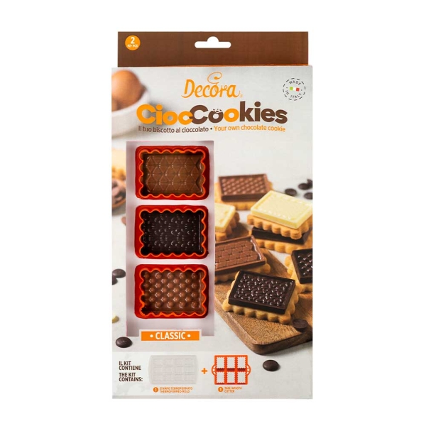 Decupator din plastic - Biscuiti cu ciocolata Clasici - 6 x 4,3 x 2,2 h cm - Decora