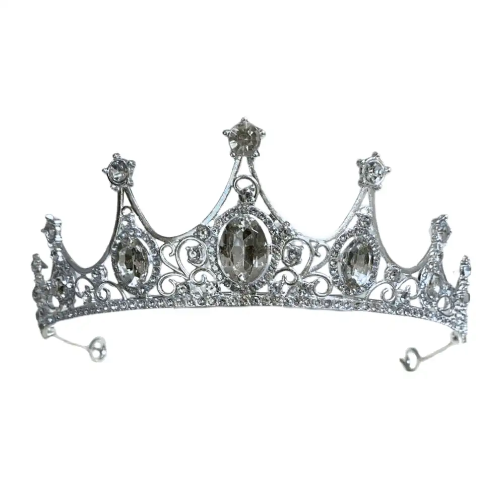 Coronita argintie pentru tort cu pietricele albe - Anyta Cooking