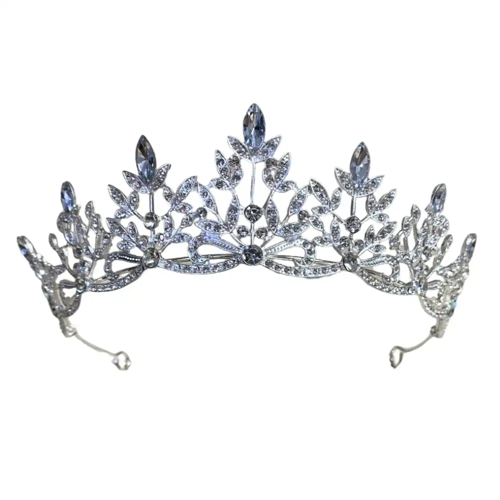 Coronita argintie cu frunze si pietricele albe - Anyta Cooking