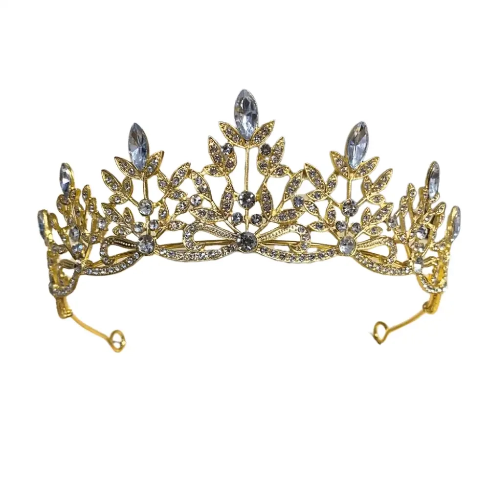 Coronita aurie cu frunze si pietricele albe - Anyta Cooking