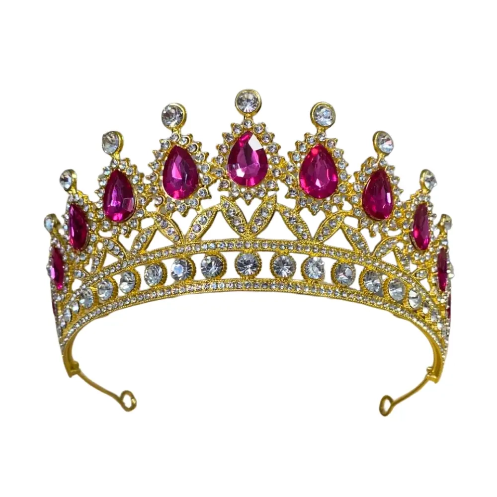 Coronita aurie cu pietricele fuchsia - Anyta Cooking