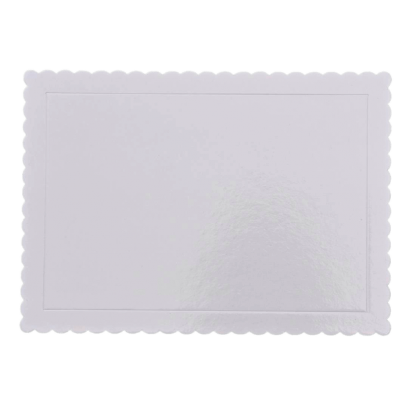 Disc Tort Rectangular Extra Tare 3mm gros - ALB - 25 X 35 CM - Anyta Cooking