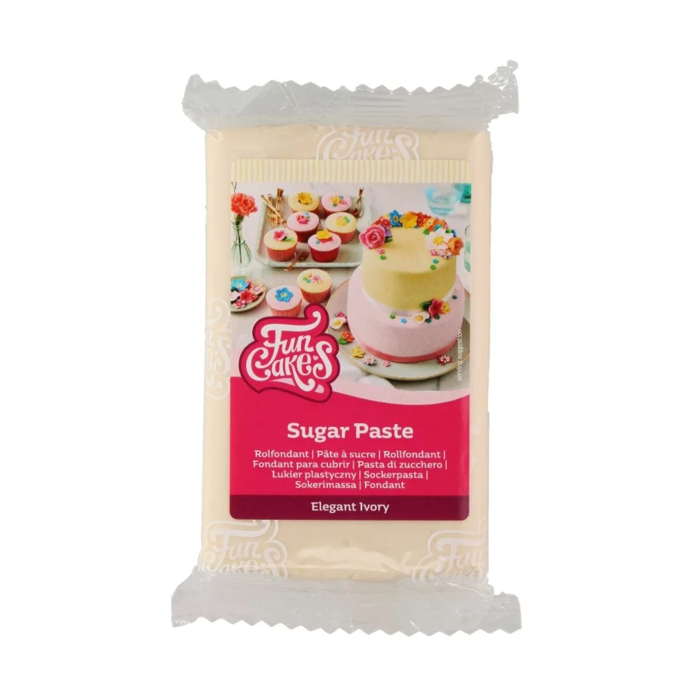 Fondant / Pasta de zahar - Ivory - 250g - FunCakes
