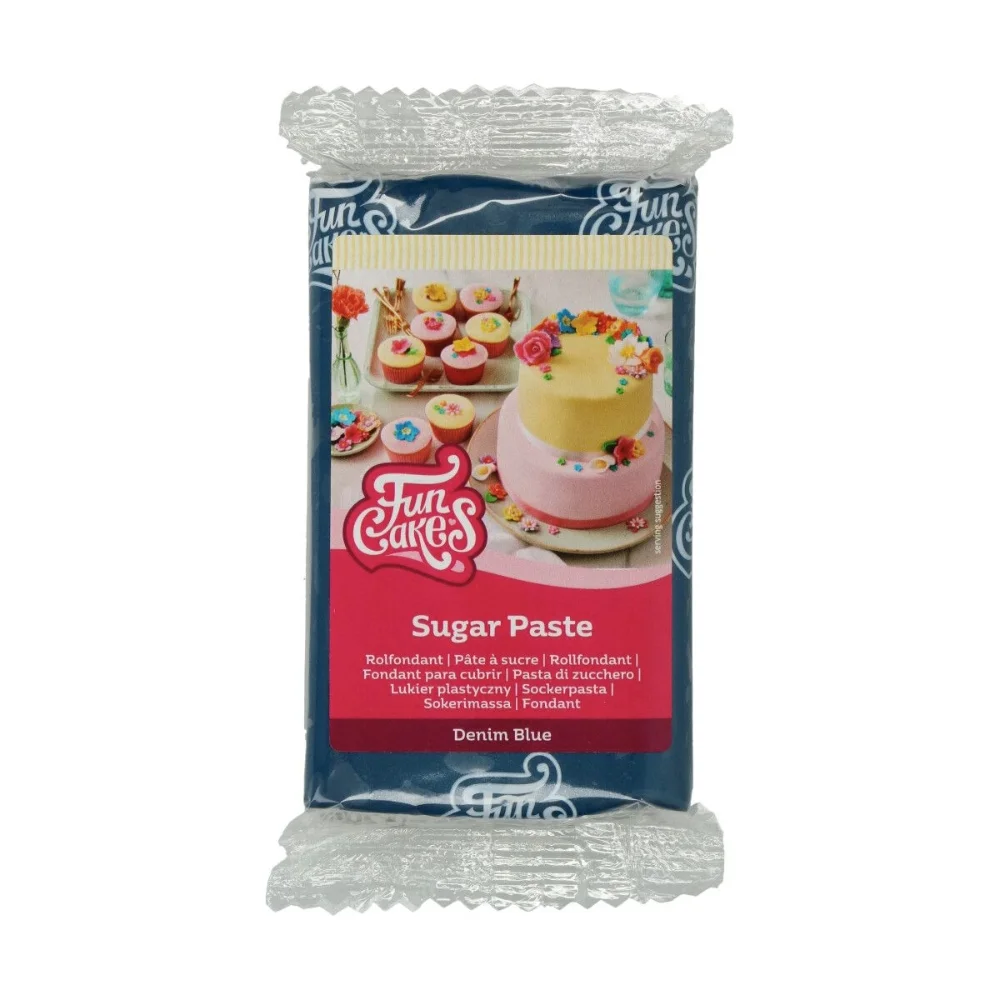 Fondant / Pasta de zahar - Albastru Denim - 250g - FunCakes