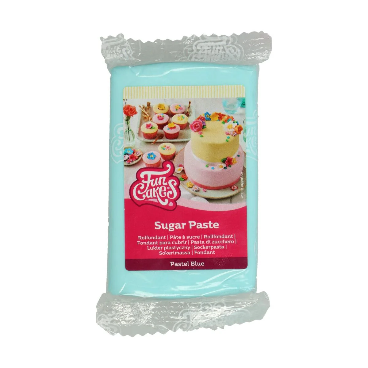 Fondant / Pasta de zahar - ALBASTRU DESCHIS (PASTEL) - 250g - FunCakes
