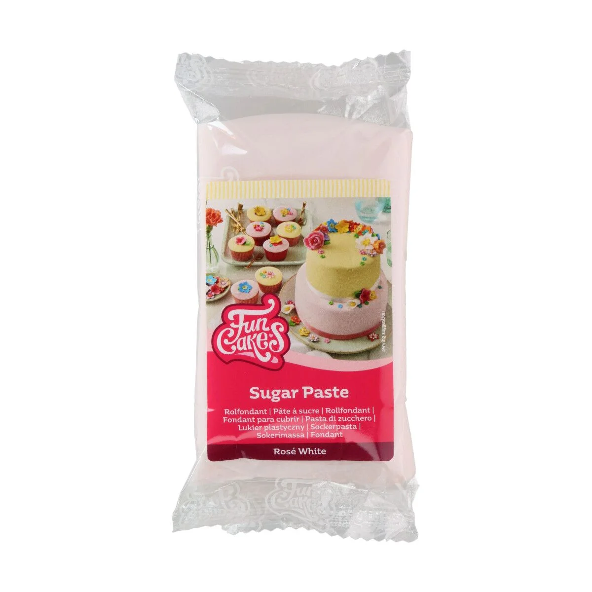 Fondant / Pasta de zahar - ALB ROSE - 250g - FunCakes
