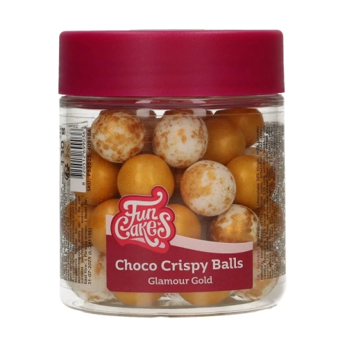 Bilele crocante de ciocolată-(ø15 mm) – Glamour Gold -130gr - Funcakes