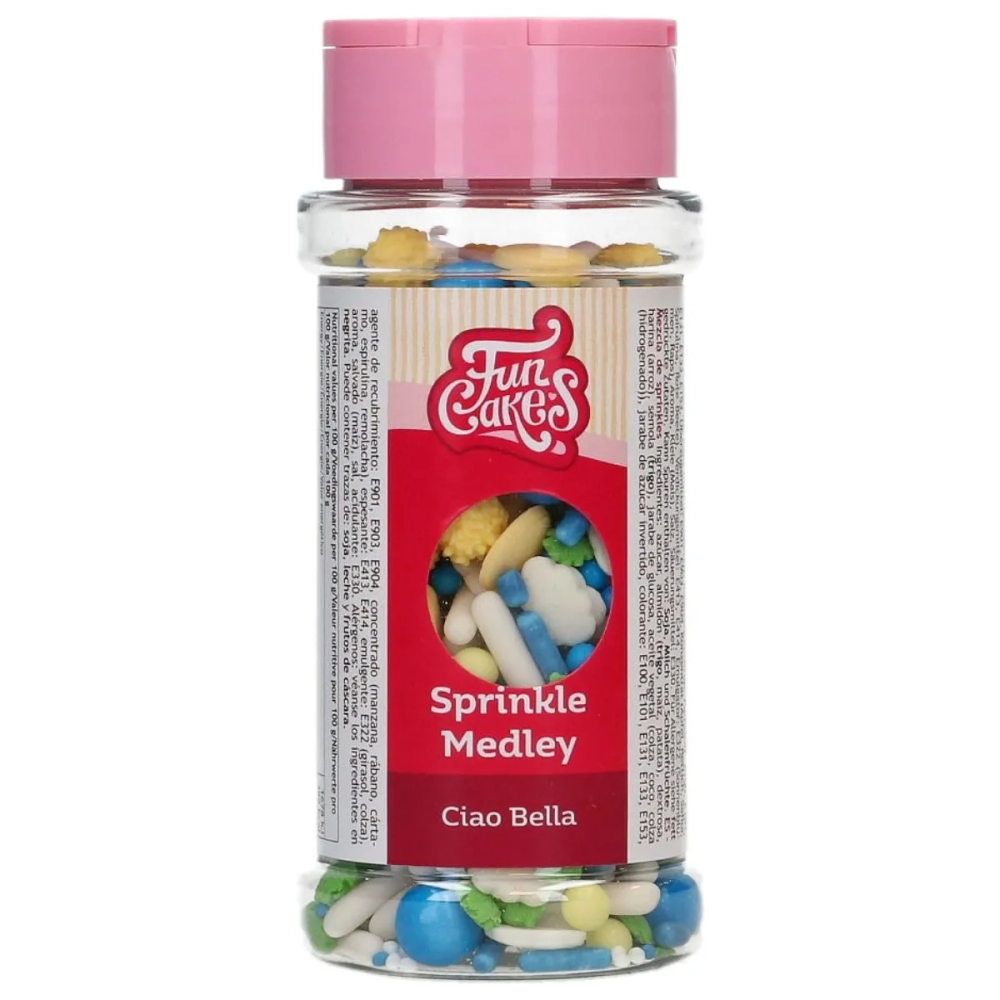 Decor din zahar Sprinkle Medley Ciao Bella - 65g - Funcakes