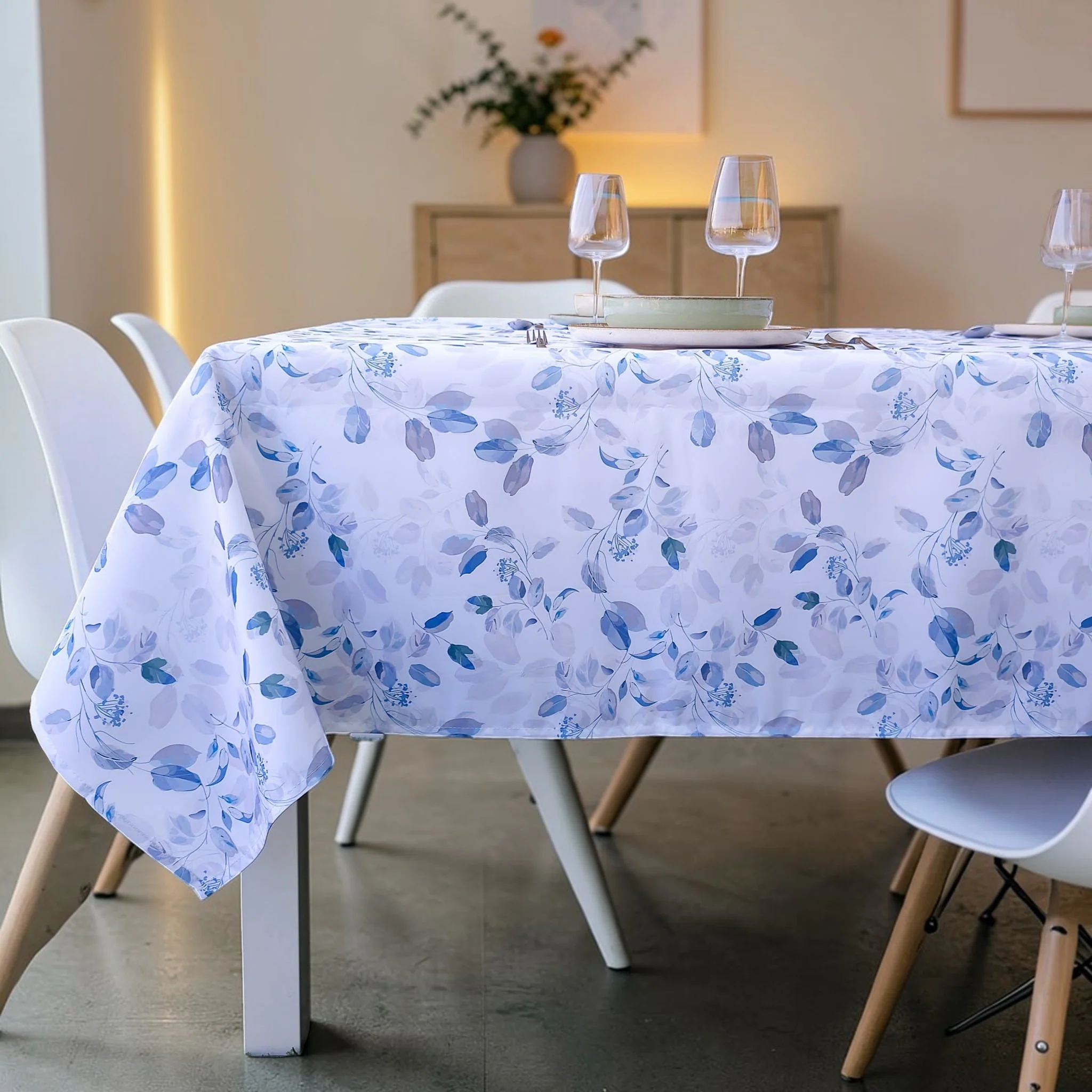 Față de masă antipete Frunze Verzi 240 x 150 cm, poliester impermeabil – Anyta Cooking