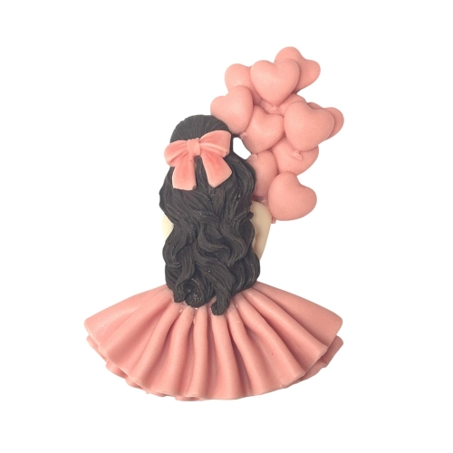 Figurina comestibilă - Doamnă brunetă &icirc;ndrăgostită - Anyta Cooking