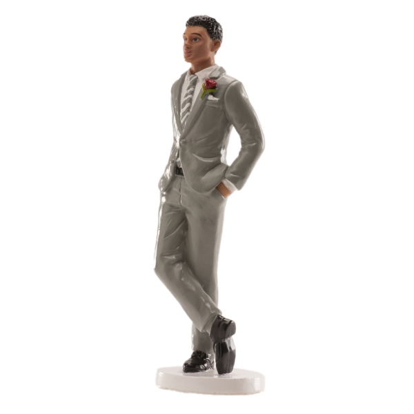 Figurina necomestibila Nunta Mire Imbracat Gri - 16 CM - DeKora - Anyta Cooking	