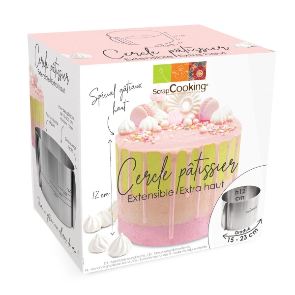 Forma de tort reglabil-15-23CM-Scrapcooking - Anyta Cooking