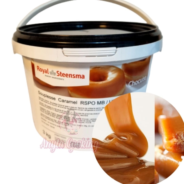 Glazură flexibila, culoare si aroma de Caramel - 3 kg - Steensma - Anyta Cooking