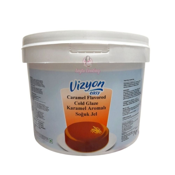 Glazura oglinda la rece cu aroma si culoare de CARAMEL - 7 kg - Vizyon