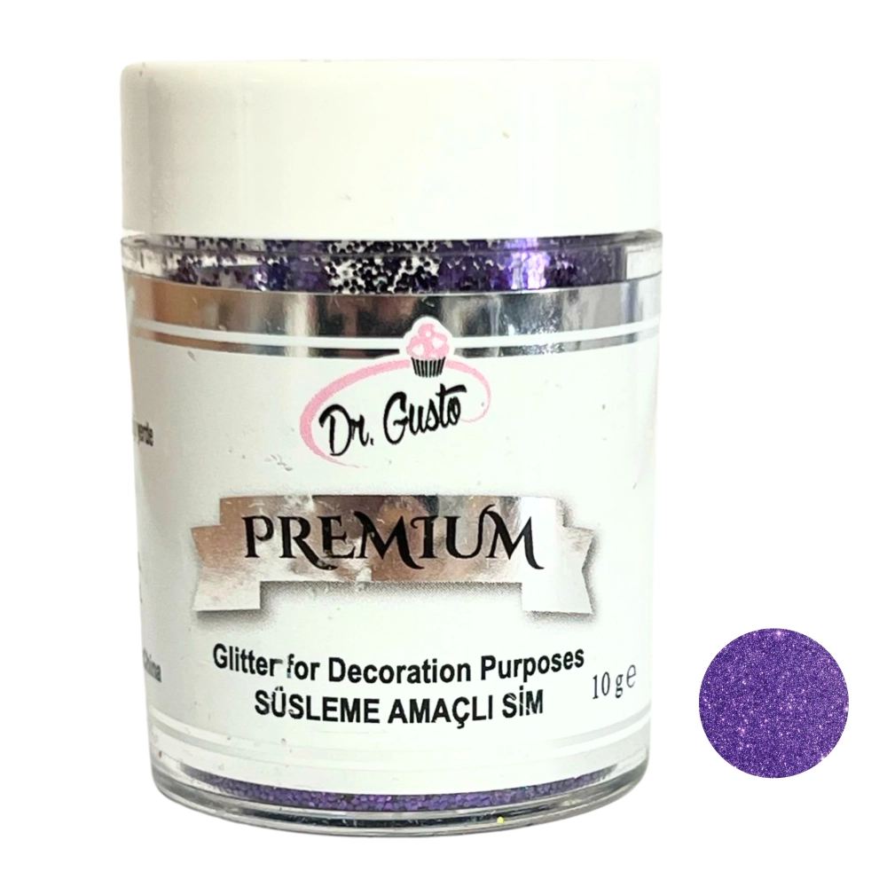 Glitter / Sclipici non-alimentar pentru decor - Mov / Purple - 10g - SIM