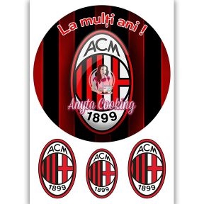 Imagine Comestibila " Fotbal2 AC MILAN " - Anyta Cooking - Anyta Cooking