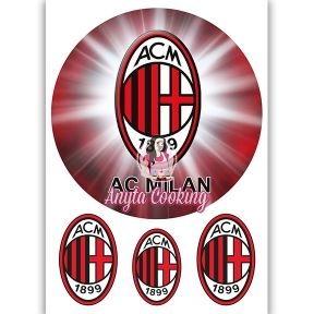 Imagine Comestibila " Fotbal3 AC MILAN " - Anyta Cooking - Anyta Cooking