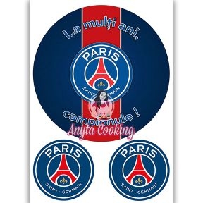 Imagine Comestibila " Fotbal33 PSG PARIS SAINT-GERMAIN " - Anyta Cooking - Anyta Cooking
