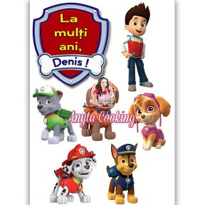 Imagine Comestibila " Patrula Catelusilor Paw Patrol 12 " - Anyta Cooking - Anyta Cooking