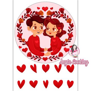 Imagine Comestibila " Valentines Day 4 " - Anyta Cooking - Anyta Cooking