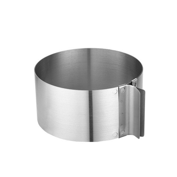 Inel Reglabil Rotund din inox, 16-30ØCM - 8cm inalt - Anyta Cooking - Anyta Cooking
