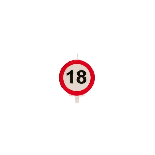 Lumânare zi de naștere - Semn interzis, cifra 18 – 6,3 CM - Dekora - Anyta Cooking