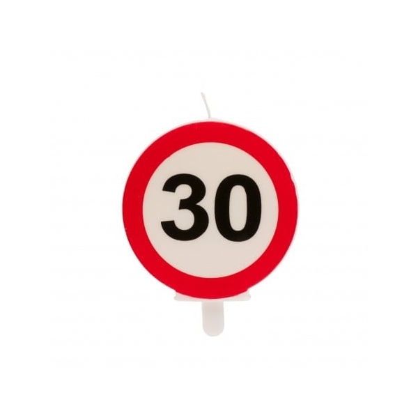Lumânare zi de naștere - Semn interzis, cifra 30 – 6,3 CM - Dekora - Anyta Cooking